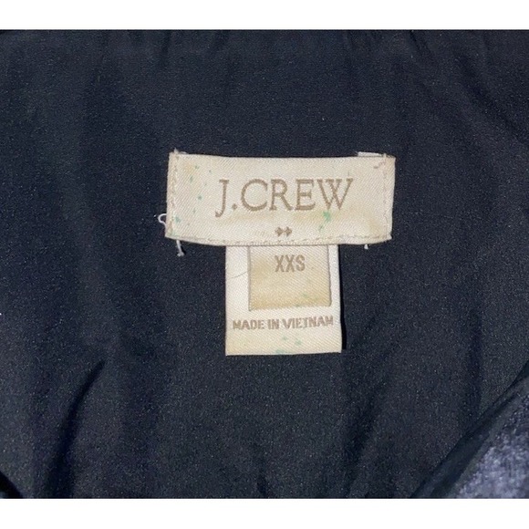 J. Crew Plaid Quilted Puffer Vest Womens XXS Gray Blue Down Insulated 2 Way Zip - Picture 4 of 6